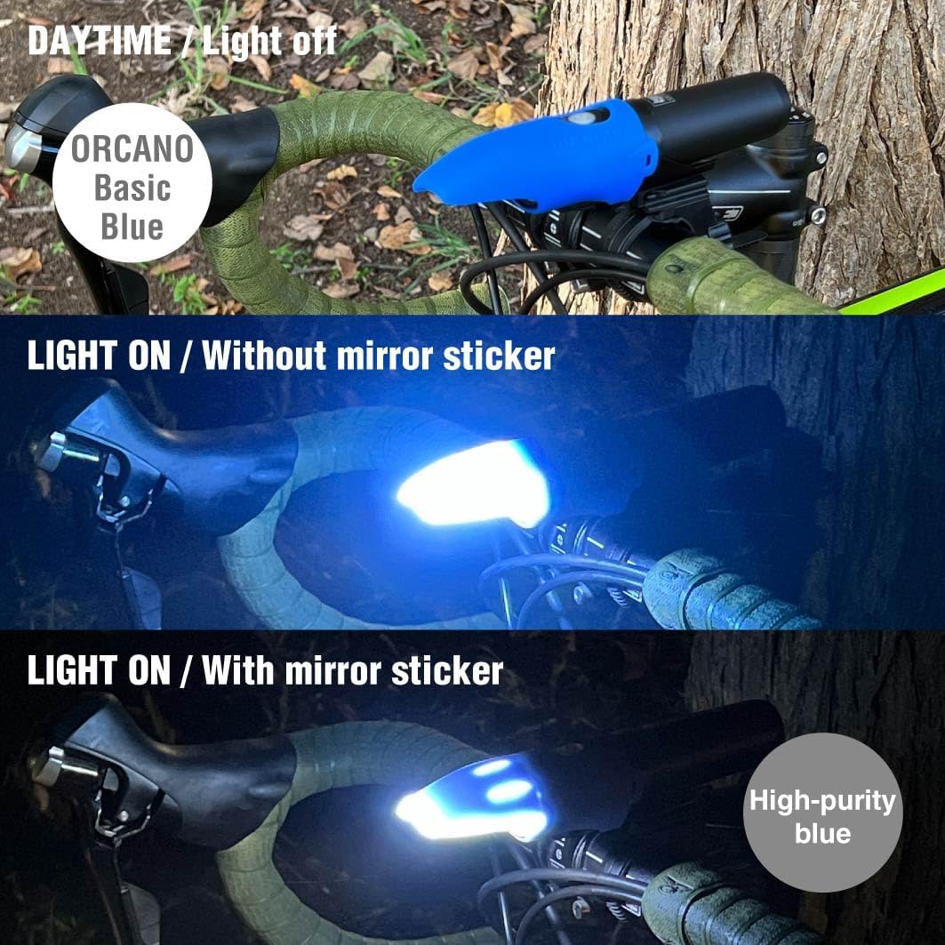 TOP GEAR Orcano Bicycle LED Headlight Silicone Rubber Anti-Glare Shade Basic Blue