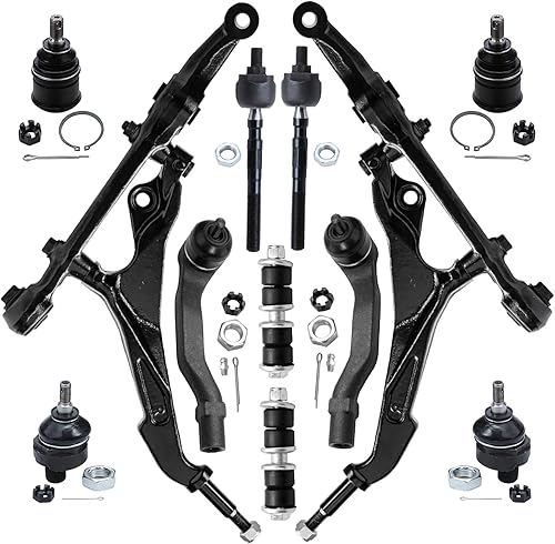 Miniatura 114 de Detroit Axle - Kit de suspensión delantera 2WD para Ford F-150 2004-2005, 2 brazos de control superiores, 2 rótulas inferiores, 2 barras