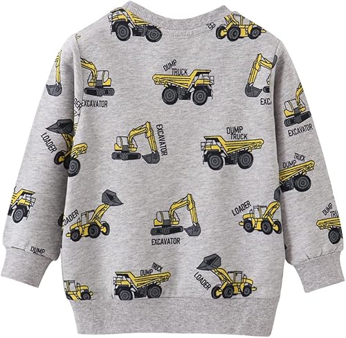 Miniatura 3 de Akyzic Sudaderas de dinosaurio para niños pequeños, manga larga, de algodón, diseño espacial, camisetas de dibujos animados, camiseta deportiva