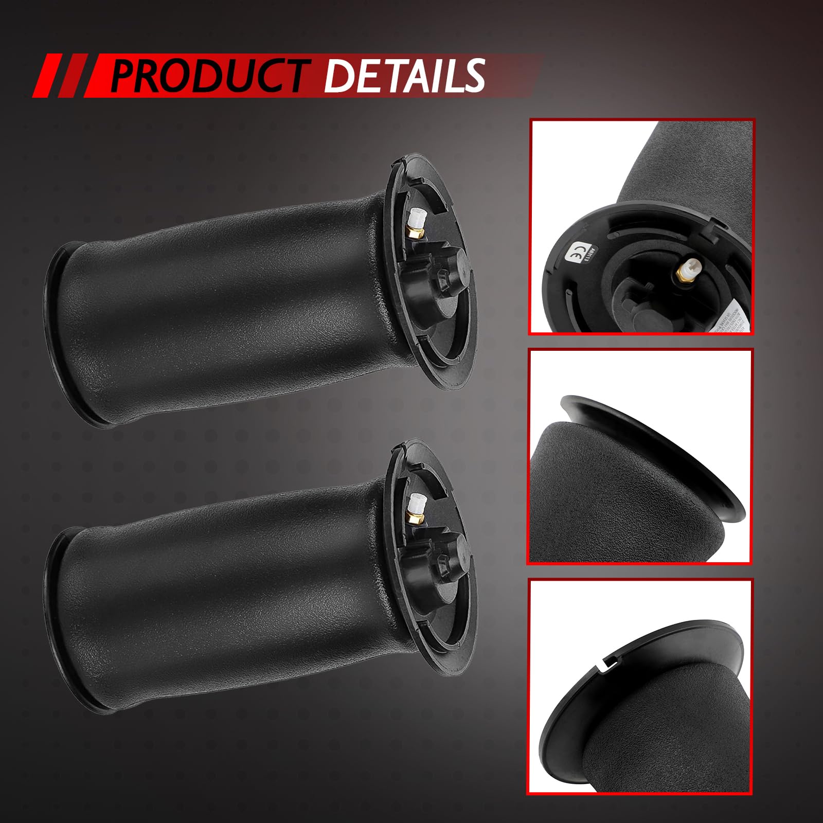 2 resortes de aire traseros izquierdo + derecho de repuesto para 2003-2010 Serie 5 E60 E61 520d 520i 523i 525d 525i 525xd 525xi 530d 530i 540i 550i M5 coche Parte # 37126765602 37126765603