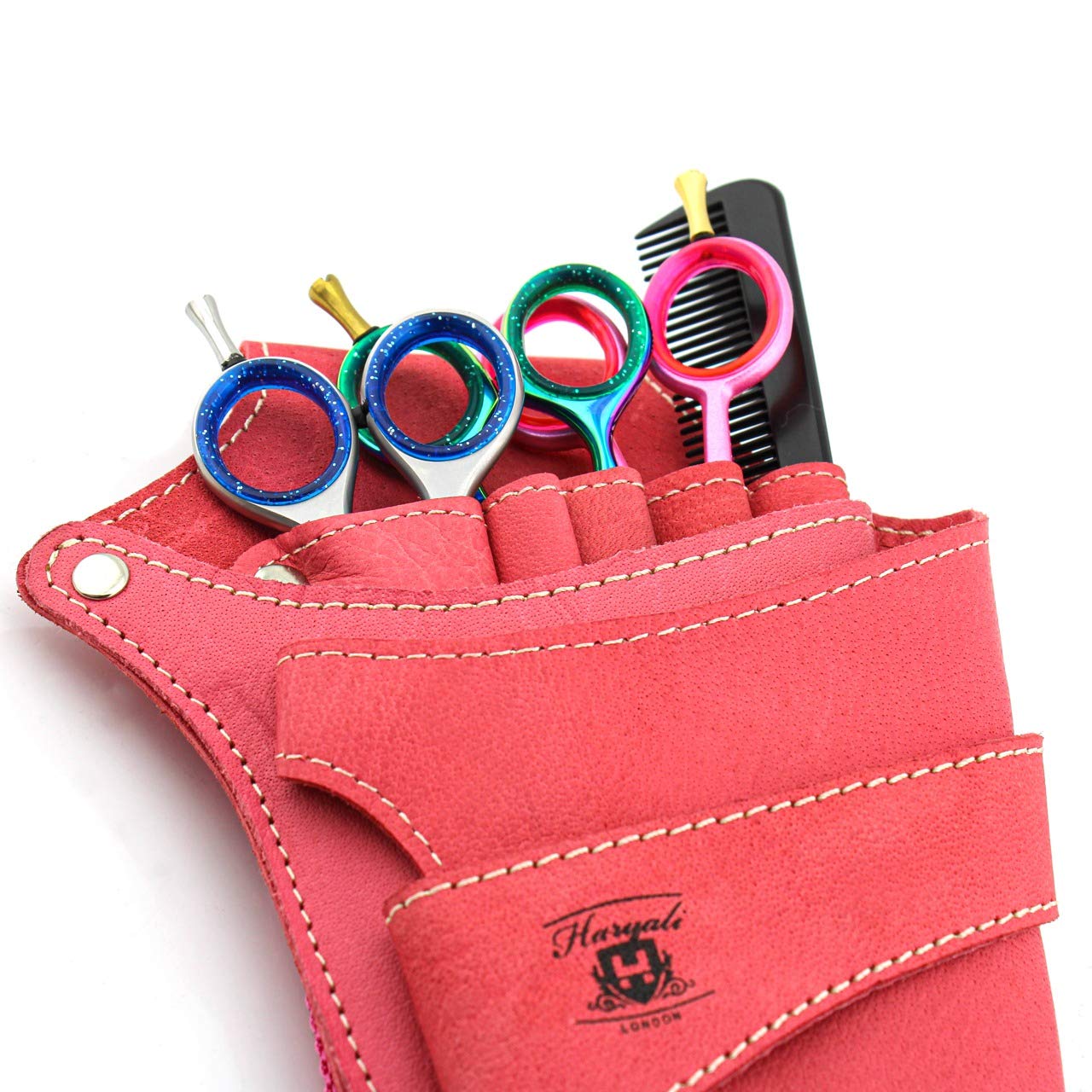 Pink Color Ladies Salon Training School and Professional Use Hairdressing Scissor Pouch Scissor Bag, 1 Stück (1er Pack) - Image 4