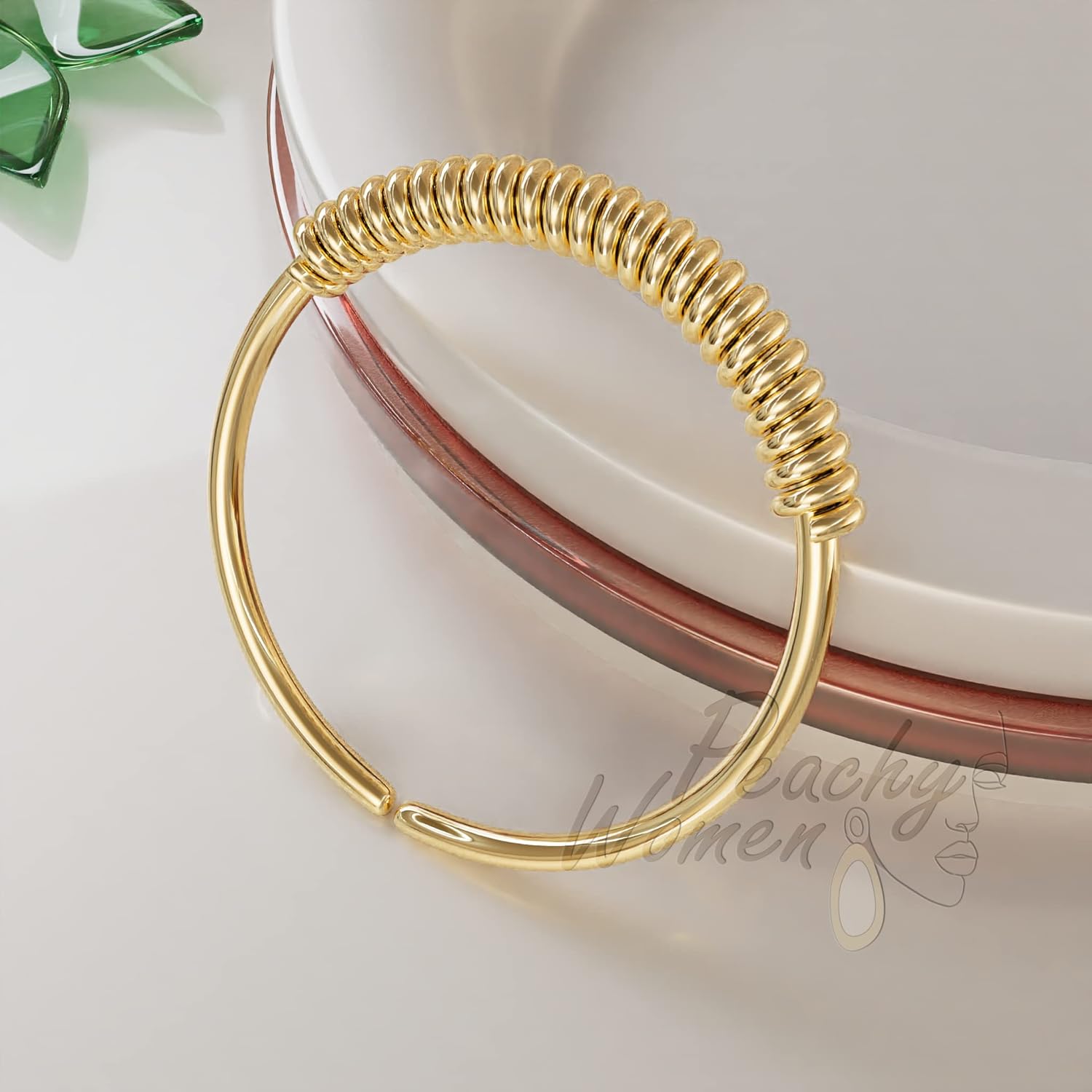 Adjustable 14k Gold Filled Nose Ring 20 Gauge - Wrapped Wire Tribal Style Nose Piercing Hoop For Women and Men - Image 4