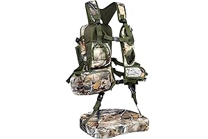 Lightweight, Adjustable Turkey Hunting Vest with Magnetic Seat Cushion