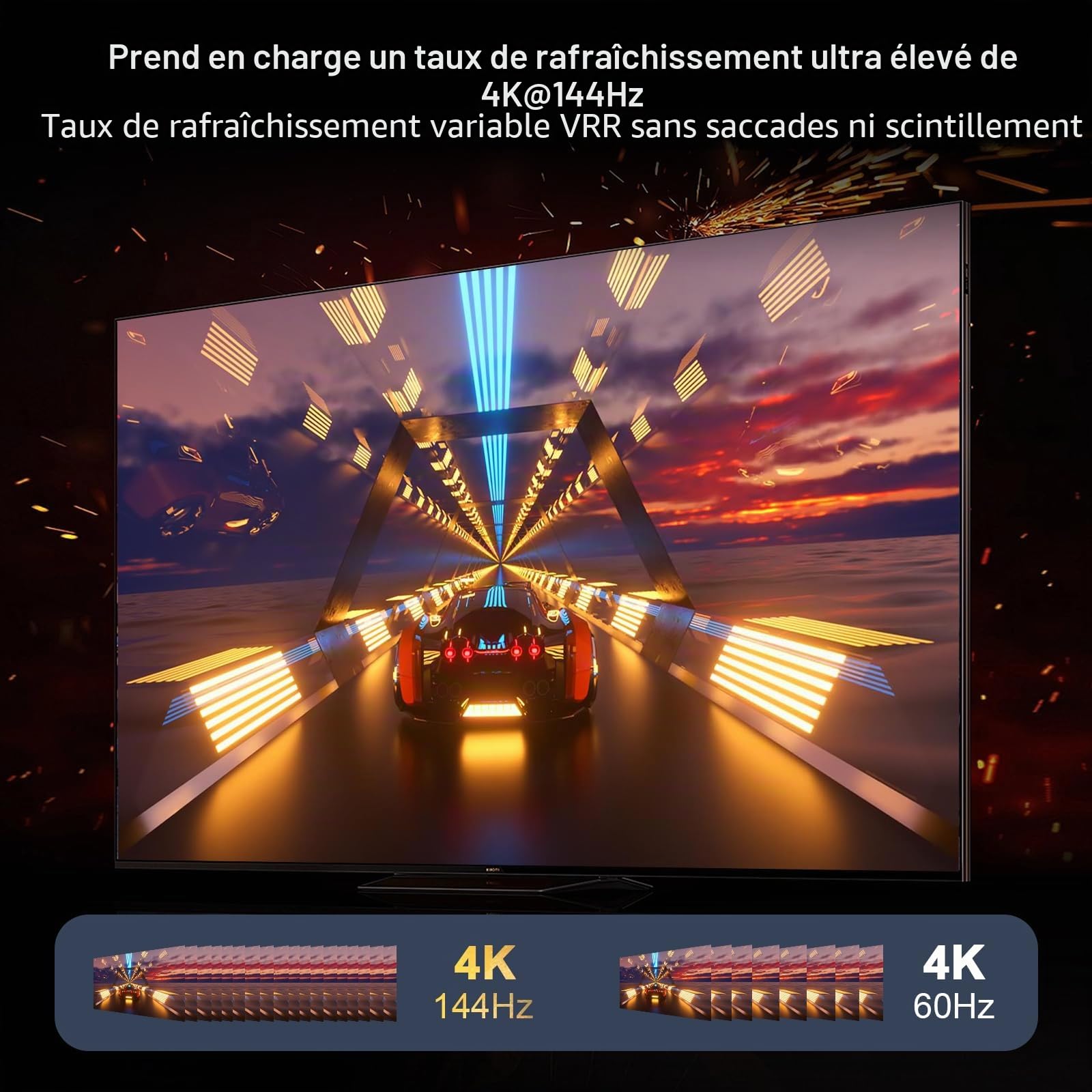 8K@60Hz 4K@120Hz HDMI 2.1 eARC Audio Extractor 2 en 1 Out HDMI Switch eARC 7.1Ch,ARC SPDIF 5.1Ch,VRR, ALLM, HDCP 2.3, HDR10, CEC compatible avec PS5, Xbox, AMD IR Remote Control EDID Management