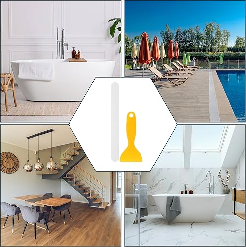 Miniatura 5 de uxcell 24pcs Non-Slip Bathtub Stickers, Shower Non Slip Stickers Showers Treads Adhesive Decals with Scraper for Bath Tub Shower Stairs Ladders,