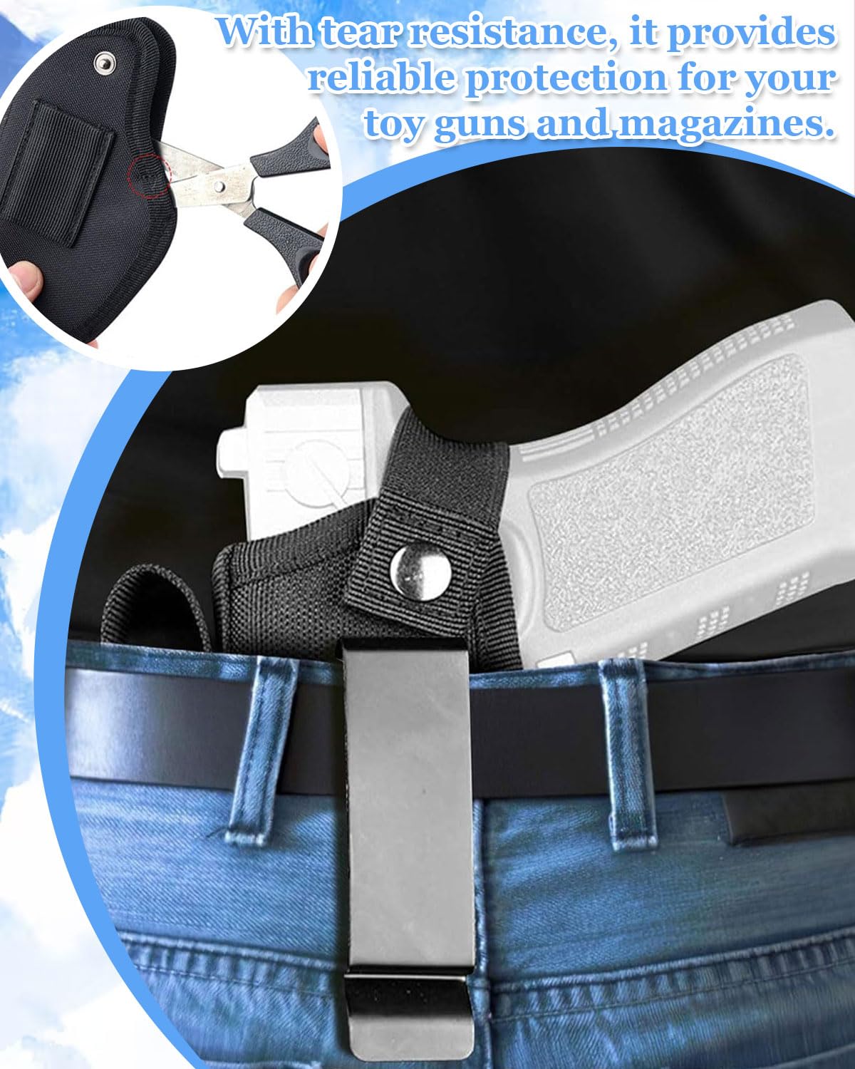 1Pcs Funda Interior Compact, Funda Pistola,Fundas de Armas de Caza Universal, Cinturon tactico,Oculta al Aire Libre Compatible con La Mayoría de Pistolas
