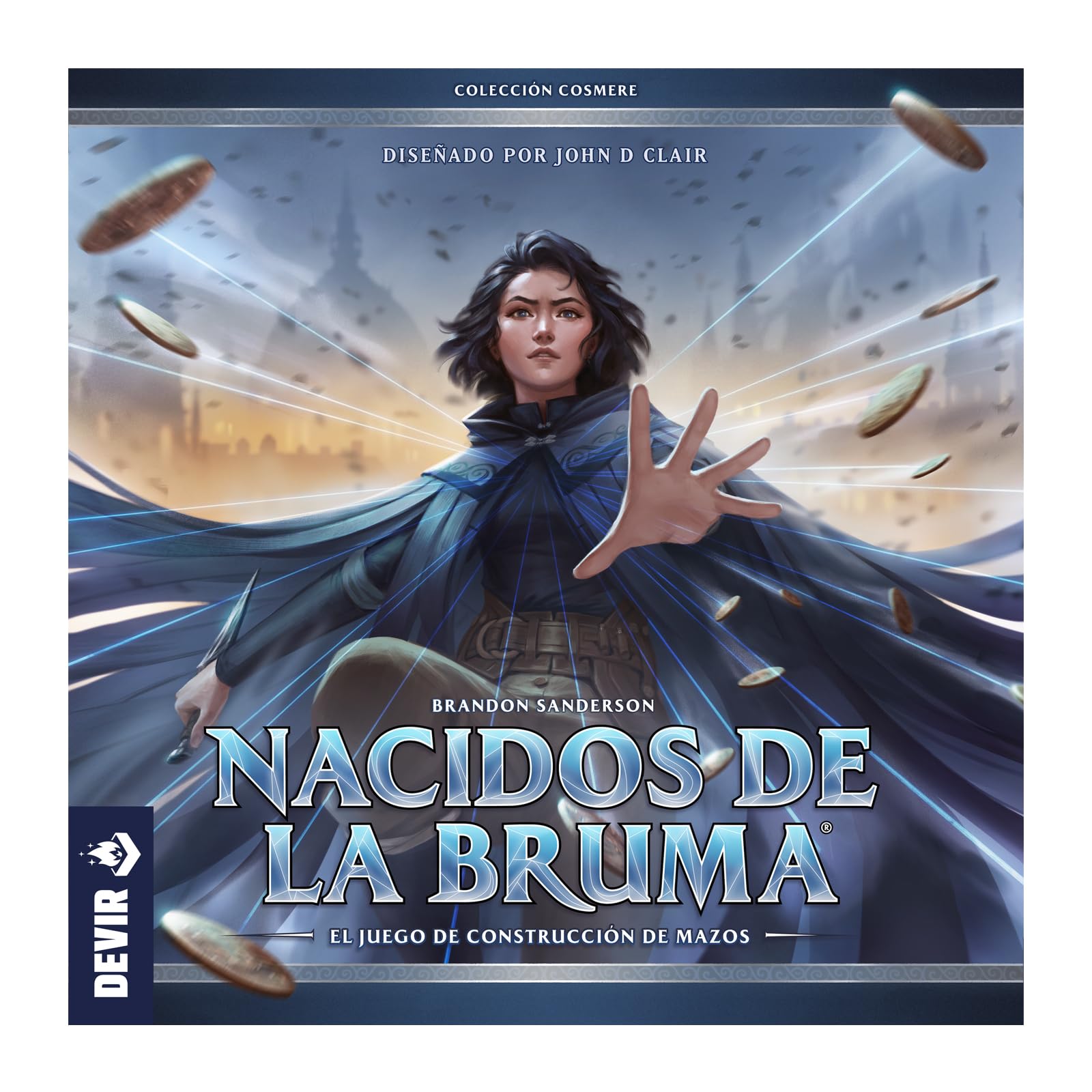 Devir – Nacidos de la Bruma: Juego de Mesa Deck-Building, Modalidad Cooperativo y Competitivo, Inspirado en Mistborn Cosmere de Brandon Sanderson (BGMISBES)