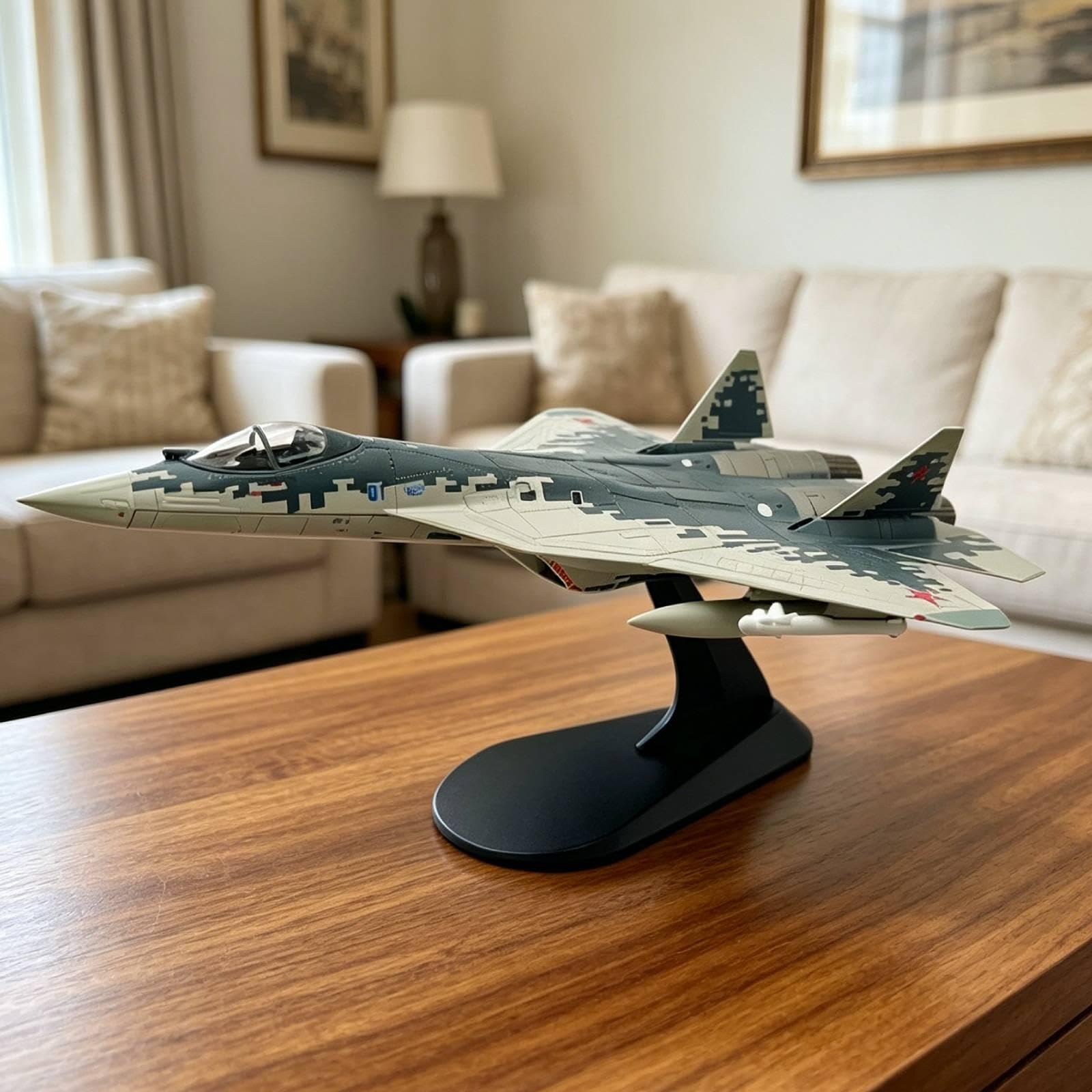 Modellino di Aereo da Combattimento in 1:100, Ideale per Decorare Mensole in Camera da Letto O in Soggiorno.