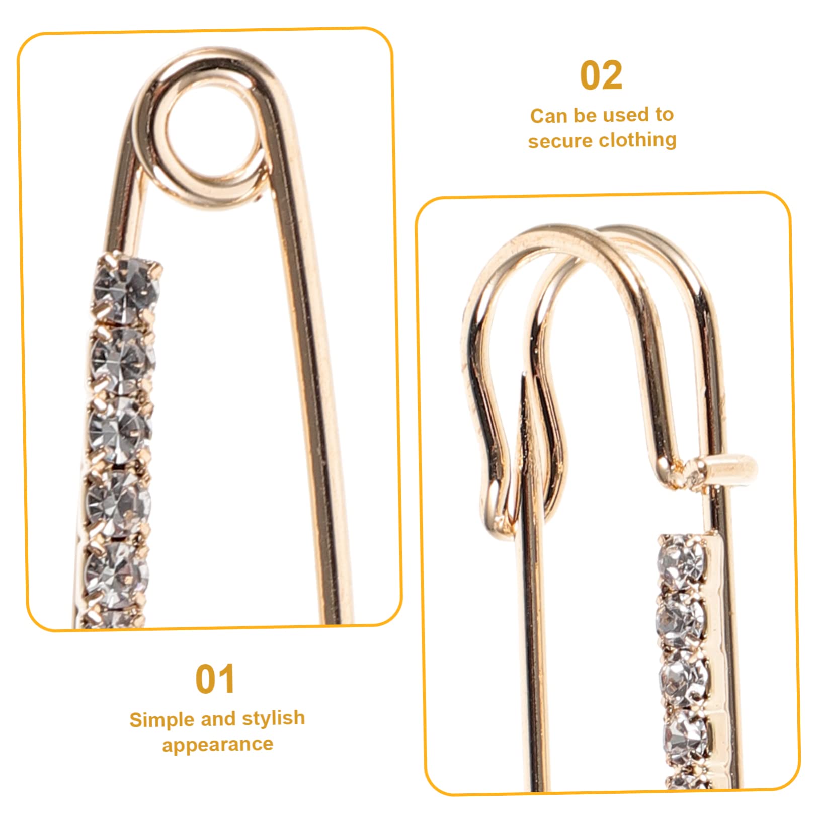 NUOBESTY 48stücke Sicherheitsnadeln Mit Strass Elegante Broschen Für Kleidung Und Vielseitig Einsetzbar Für Mode Und Bastelprojekte Kompakte Für Besondere Anlässe