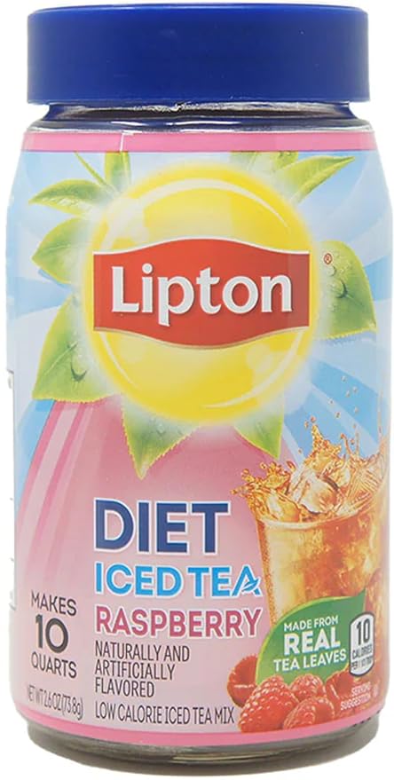 Amazon.com : Lipton Diet Iced Tea - Raspberry - Makes 10 Quarts ...