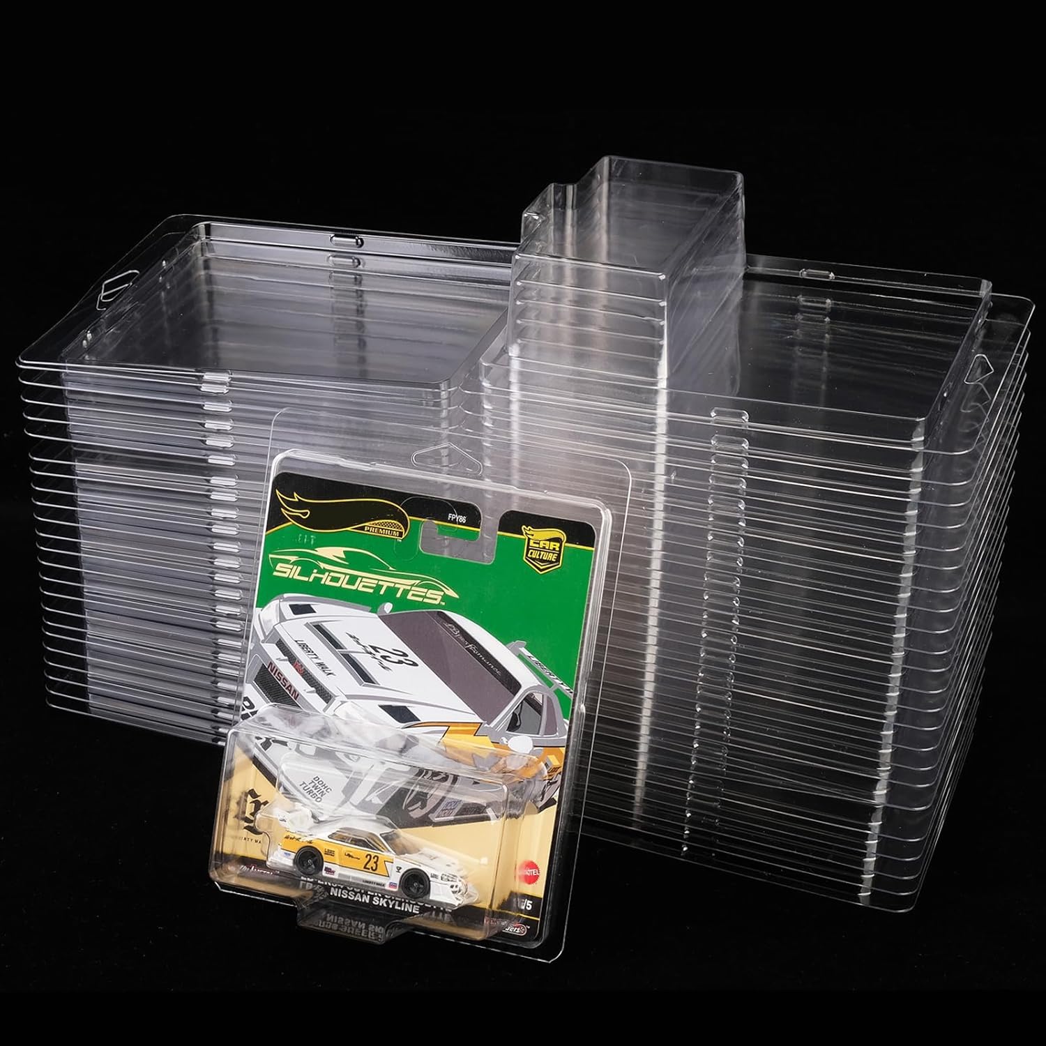 12 pcs Clamshell Premium Protector Case Compatible with Premium Hot Wheels Pop Culture Series – 0.75MM Thick Clear PET Protector Packs Blister for car Set