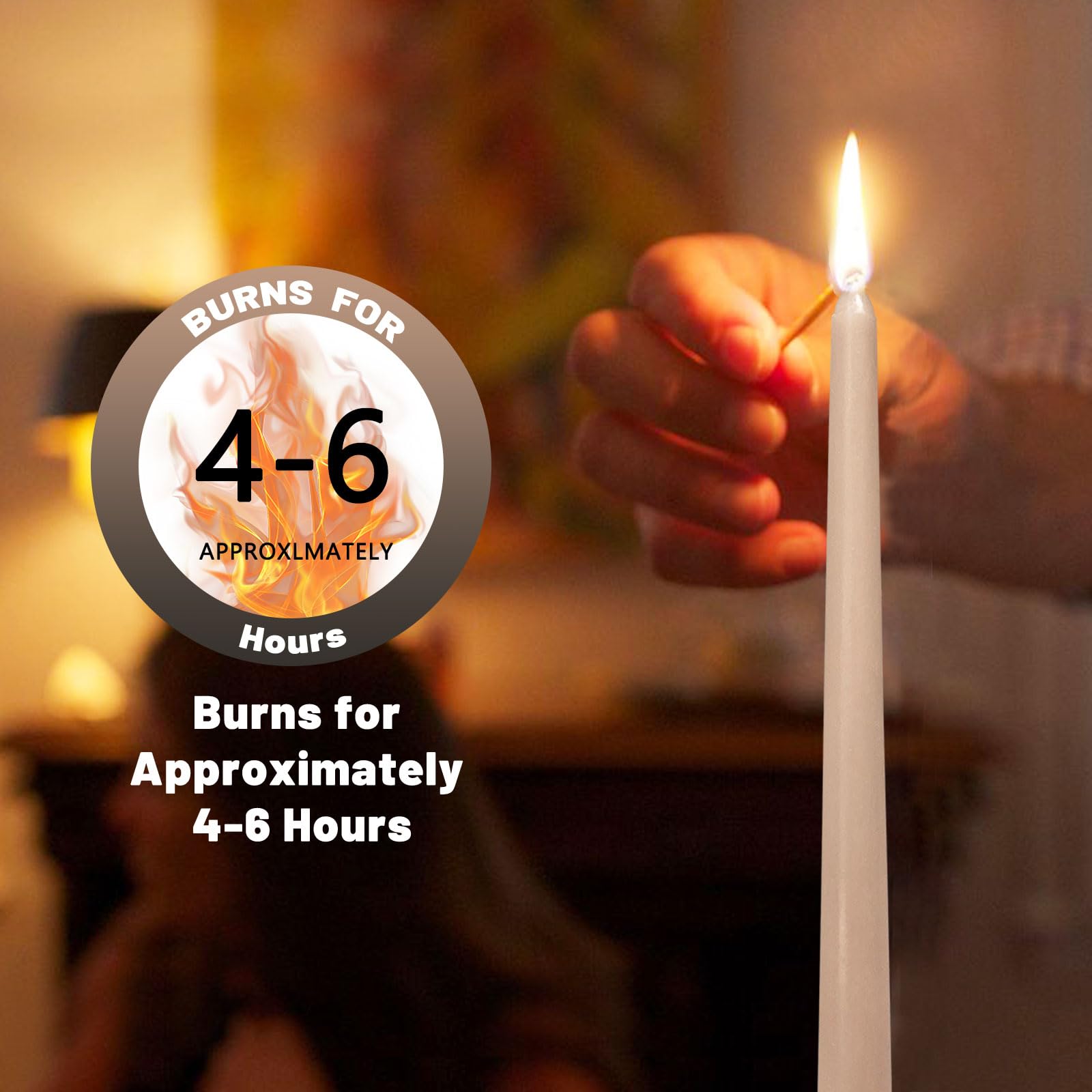 NJAO HOO Candele profumate al caffè, 25,4 cm, candele affusolate alte e affusolate, per decorazioni autunnali, cene, casa, matrimoni, 12 pezzi (marrone sfumato)