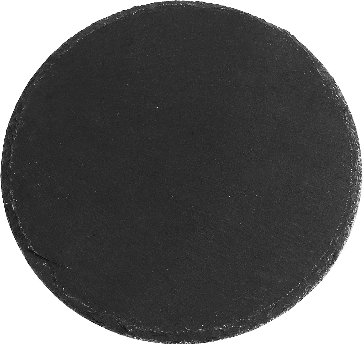FUNSUEI 8 Pack 8 Inch Black Slate Cheese Board, Charcuterie Boards Stone Slate for Meat, Fruit, Biscuit, Kitchen Dining, Sushi, Parties,Round