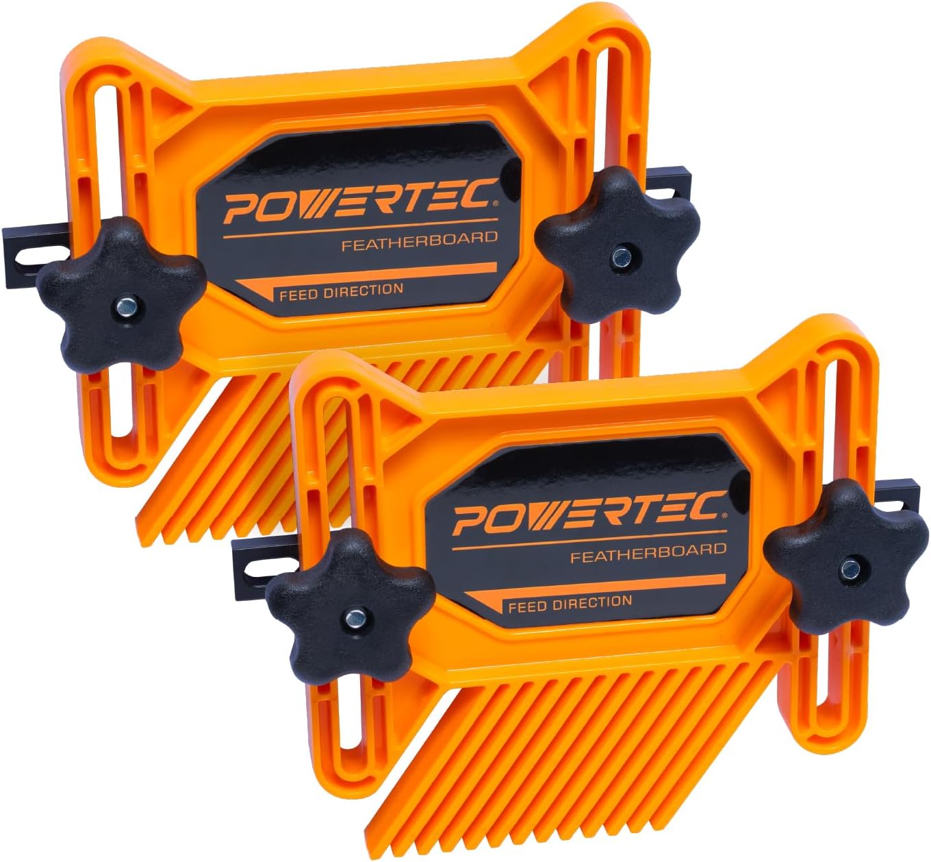 Universal Tandem Featherboards for Table Saw, Router Table, Router Fence & Band Saw, Wood working Tools & Accessories To Reduce Kickback & Increase Safety (Included T Track Bolts), 2Pk(71393)