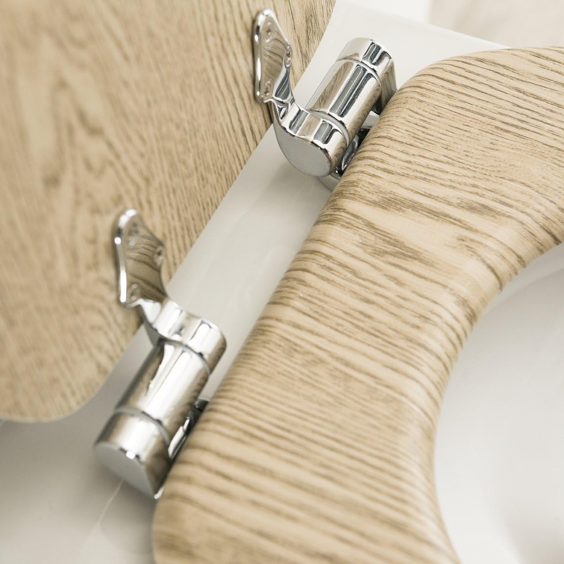 Tiger Steigerhout 252022546 Toilet Seat with Soft-Closing Mechanism - Natural Wood Look