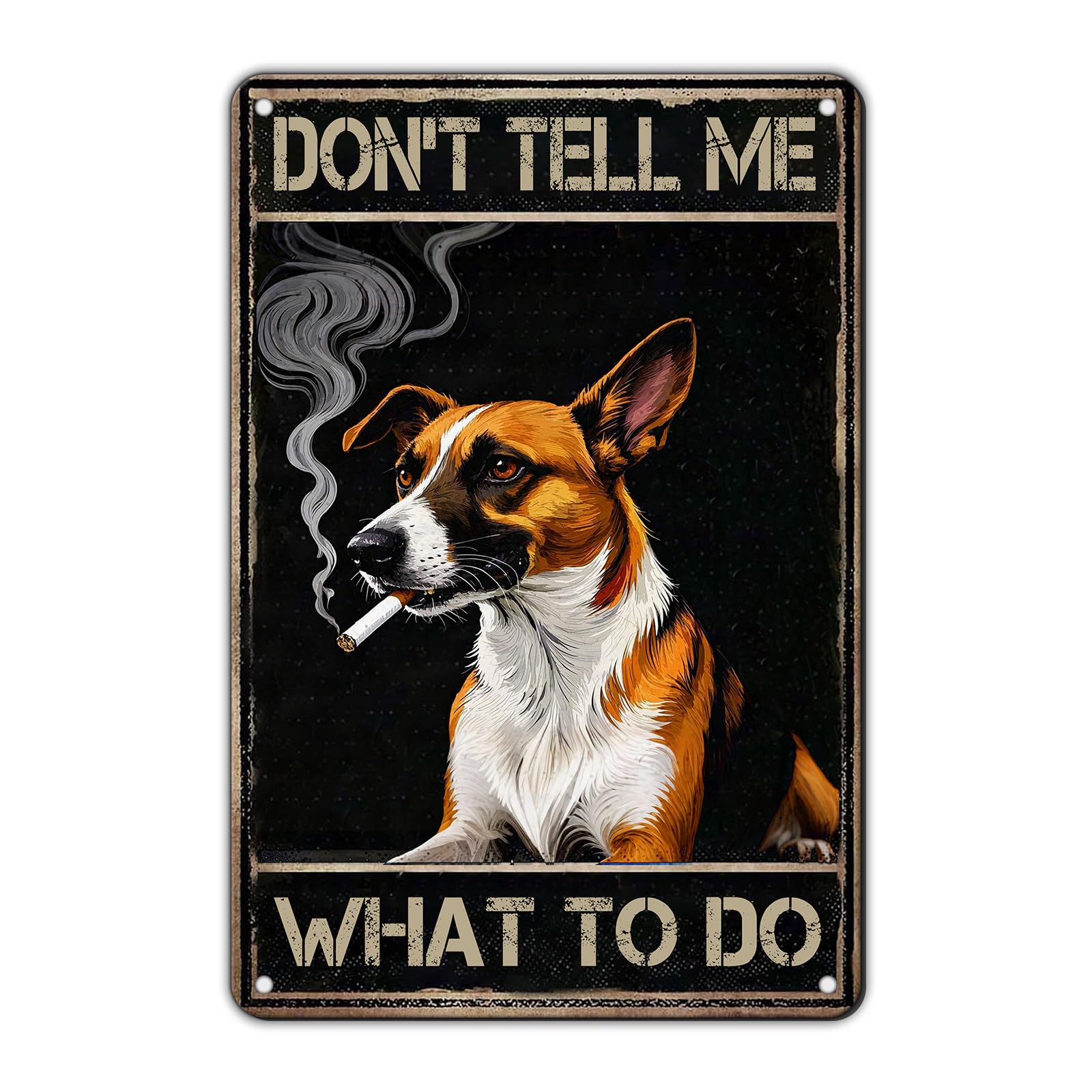 Anceky Funny Metal Tin Signs Don't Tell Me What to Do Vintage Metal Sign Retro Wall Decor for Home Bar Pub Cafe Garage Man Cave Garden Yard 12×16 Inch