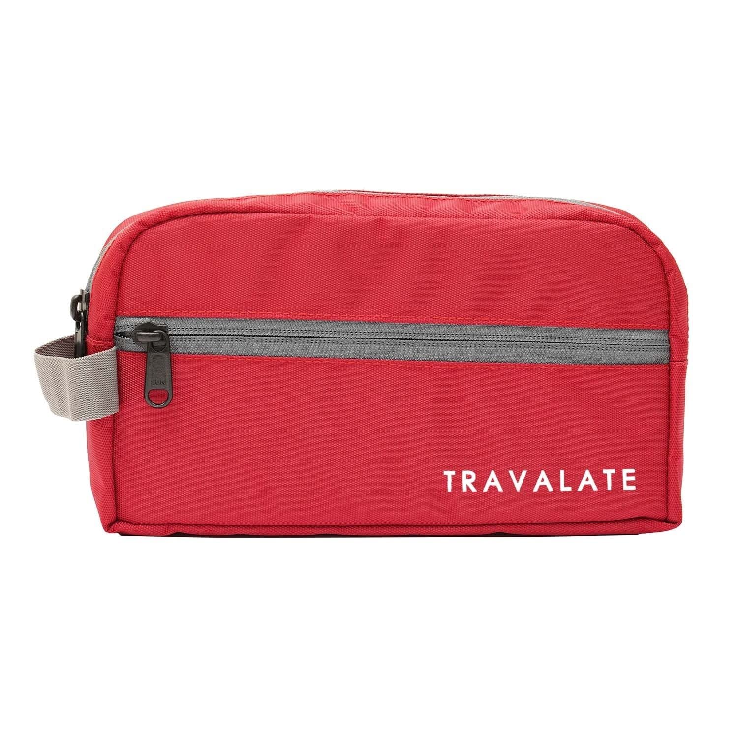 TRAVALATE Solid 9 Cms Cosmetic Pouch (L_TR1403_Red & Grey) (B085N9Q3QW) Amazon Price History, Amazon Price Tracker