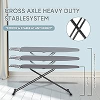 Vista 3 de Tabla de Planchar Deluxe con Cubierta Resistente al Calor y Almohadilla de Fieltro Grueso, Patas Pesadas y Resistente, Tabla de Planchar