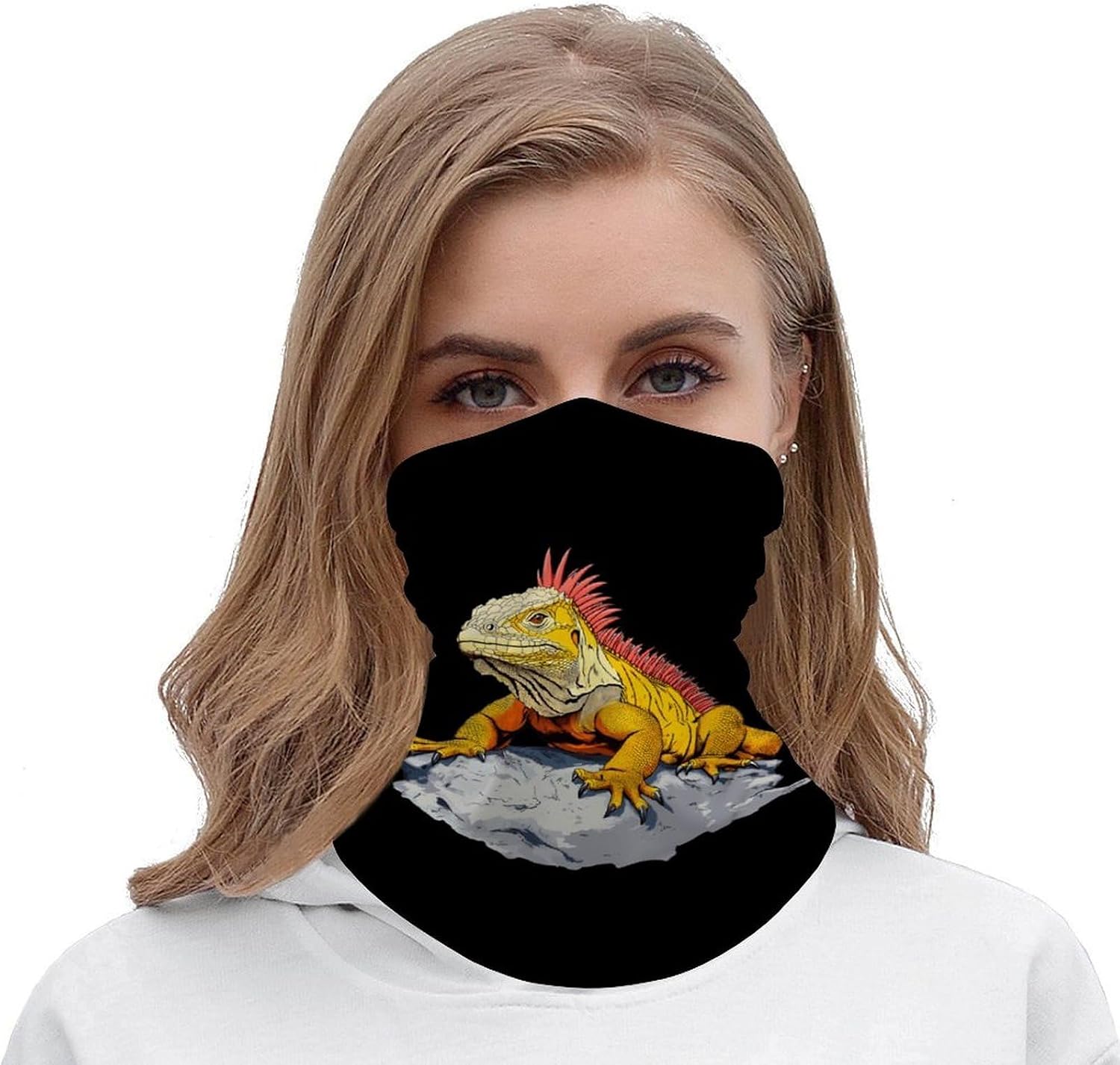 Bearded Dragon Lizard Animal Face Cover Neck Gaiters for Men Women Sun Protection Mask Scarf Hiking Bandana