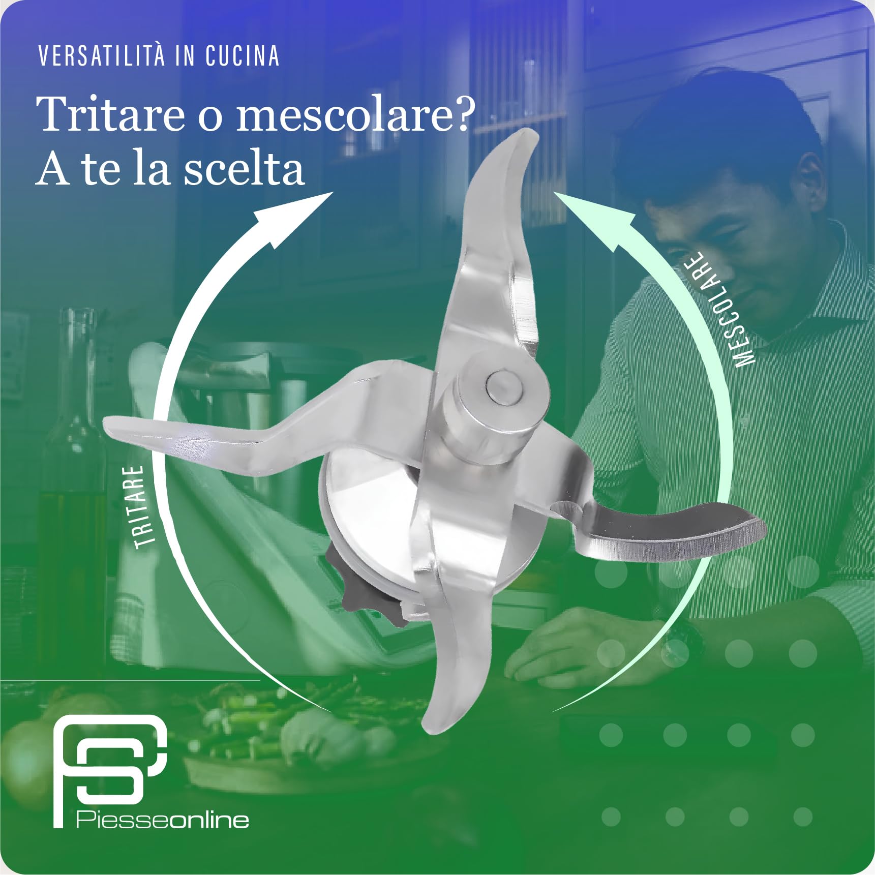 Lame Bimby TM31 di Ricambio, Compatibili per Thermomix 31 – Gruppo Coltelli Bimby TM31 Chef-Mix in Acciaio Inox SUS420, Accessorio Bimby TM31 Sicuro, Resistente e Lavabile in Lavastoviglie