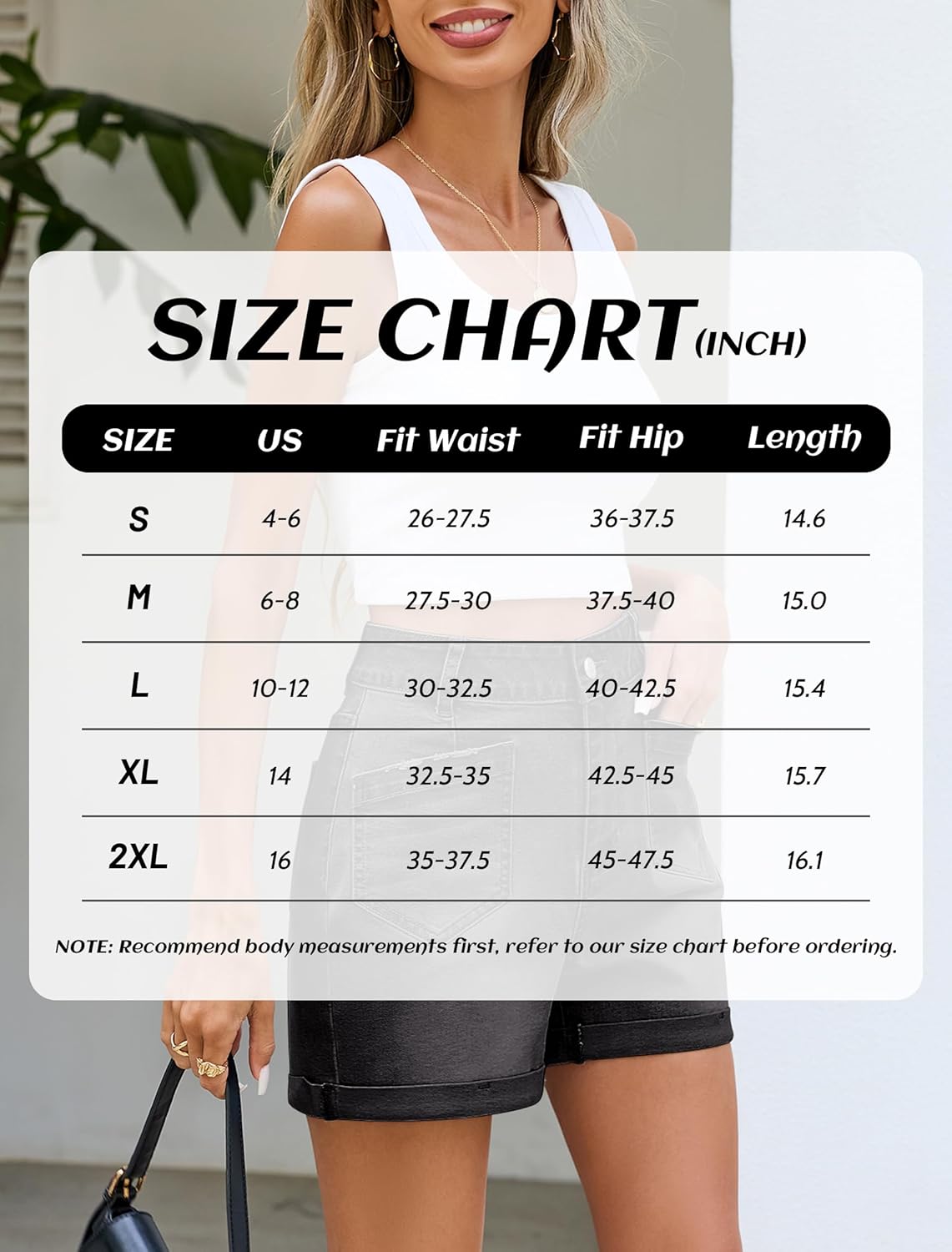 Eddoyee Denim Shorts Women High Waisted Cuffed Jean Shorts with Pockets Stretchy Distressed Casual Shorts - Image 6