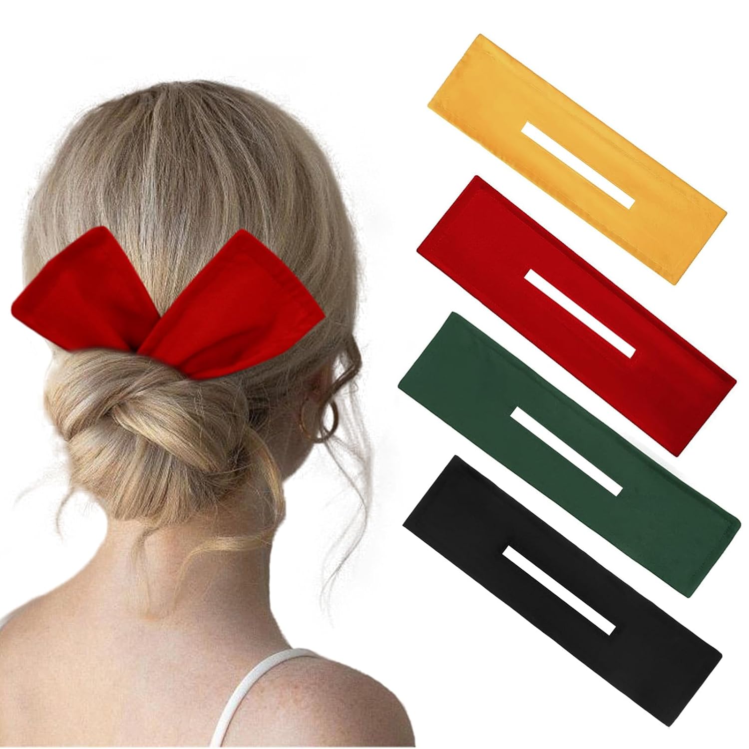 4 piezas de moños hábiles para hacer cabello, dona, moños, accesorios para el cabello para mujeres, niñas, niños, rizador de pelo francés perezoso