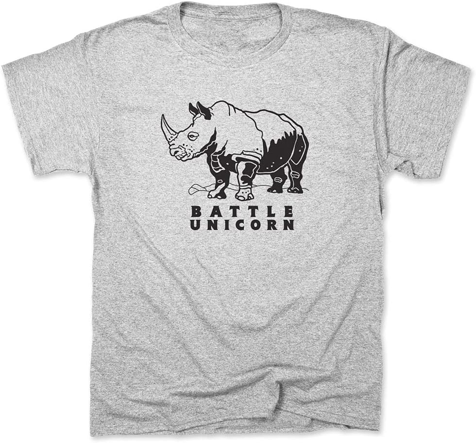 Mens Battle Unicorn T Shirt Funny Cool Graphic Humor Tee
