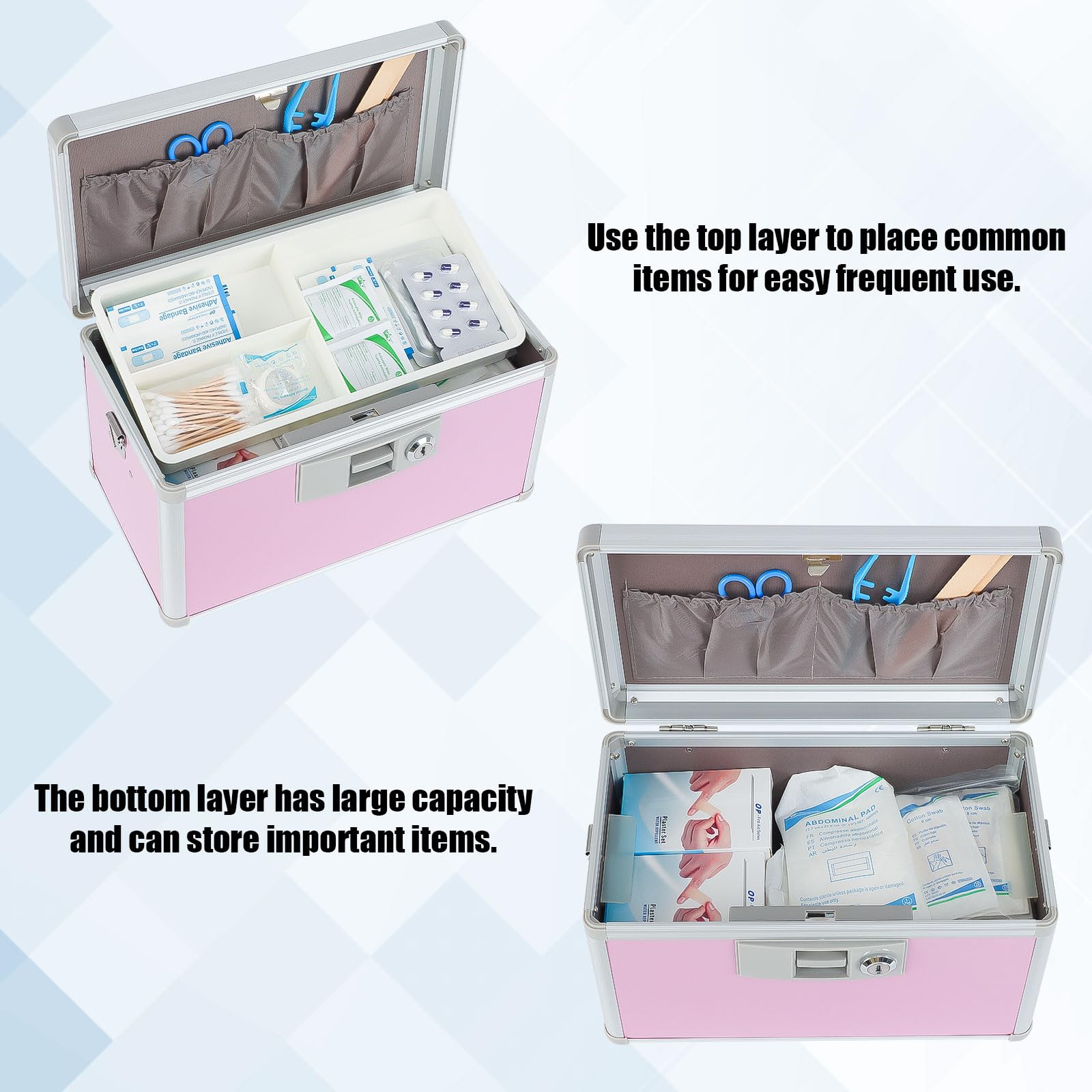 小物 L'Appartement GOODGRIEF! Medicine Case xydstay Medicine Lock Box,First Aid Safe Medication Storage Box