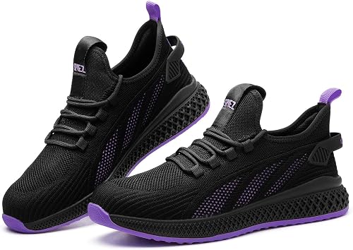 SPIEZ Sin Metal Zapatos de Seguridad Mujer Ligeros Calzado de Trabajo | Antiaplastamiento Zapatillas de Trabajo Transpirables Bambas de Seguridad Cómodos Deportivas para el Trabajo y el Uso Diario