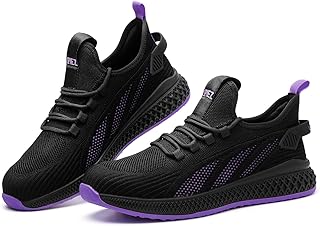 SPIEZ Lightweight Composite Toe Safety Shoes Women, Breathable Puncture Proof Work Shoes Without Steel