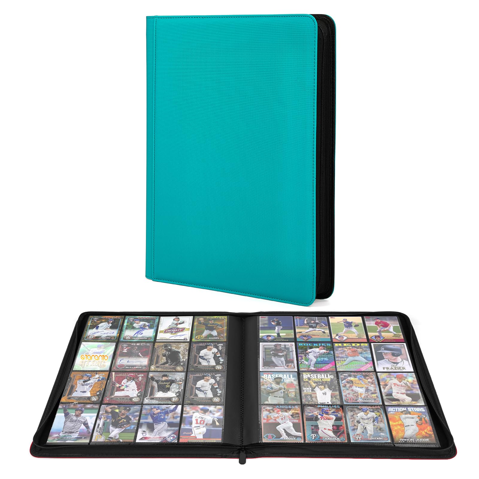 1024 Pockets Trading Card Binder, 16-Pocket Ringless Side-Loading Album for TCG, MTG, Lorcana, Sports & Standard-Size Cards