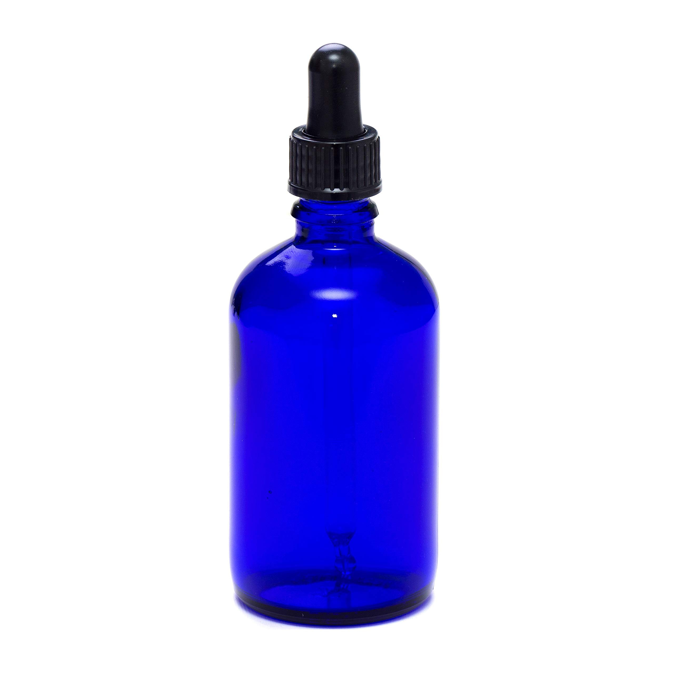 Aura 100ml BLUE Glass Bottles with Glass Pipettes - PACK of 8
