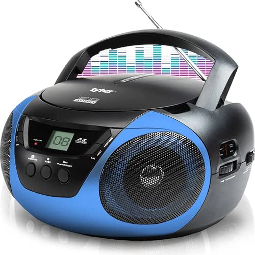 Tyler Portable Boombox CD Player AM/FM Radio Combo, Dynamic Boom