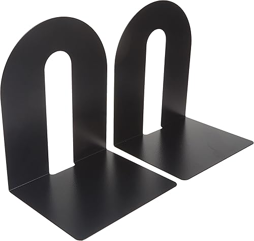 Miniatura 5 de Officemate Sujetalibros de alta resistencia de 10 pulgadas, base antideslizante, negro, par (93142) (paquete de 2)