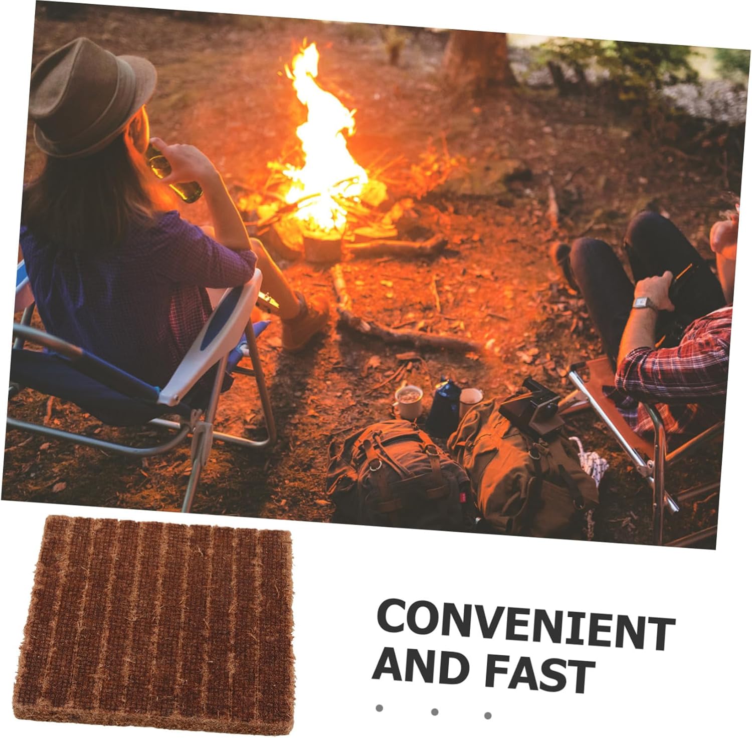 Portable Wax Fire Starter Block for Camping Outdoor Survival Lightweight and Easy to Use for Campfires Grills and Emergency Situations