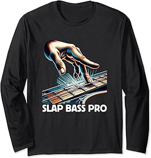 Slap Bass Pro Deep Tone Musician Bass Lover Long Sleeve T-Shirt