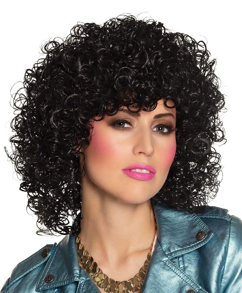 Boland Adult Club Wig - Curly Synthetic Black Hair for Carnival, Theme Parties, and Costumes - Perfect for Fancy Dress and Cosplay