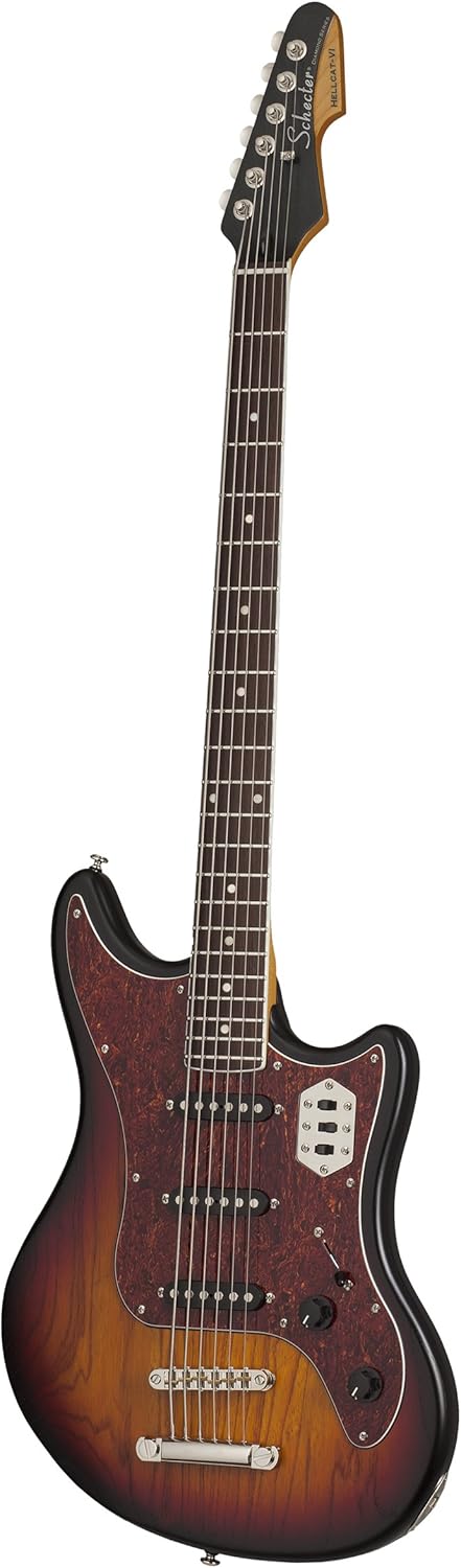 Schecter 293 Solid-Body Electric Guitar, 3-Tone Sunburst Pearl