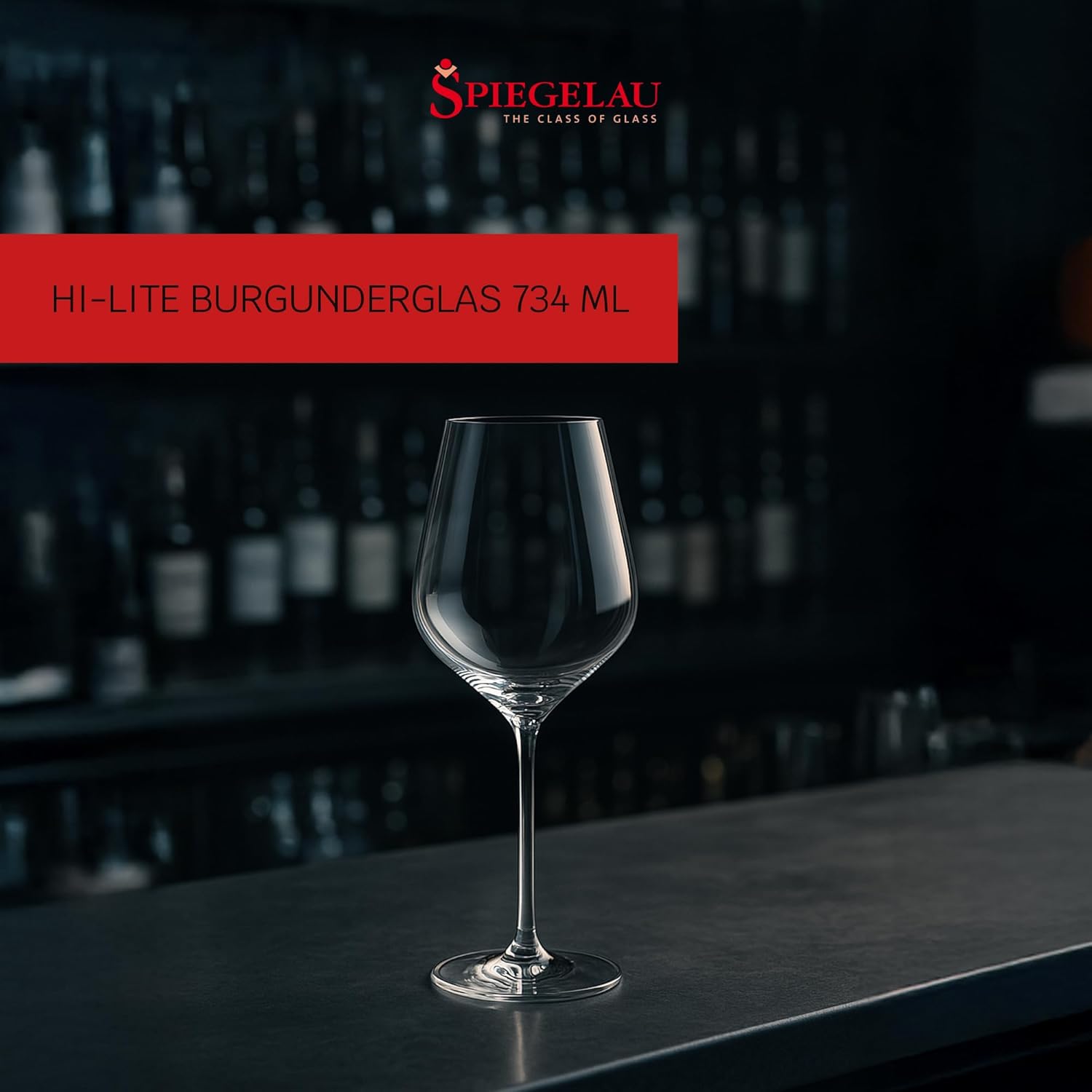 Spiegelau Hi-Lite Red Wine Glasses 734 ml, Set of 4, 1750470, Burgundy Crystal Glass, Wine Glasses, Red Wine Glasses, Dishwasher Safe