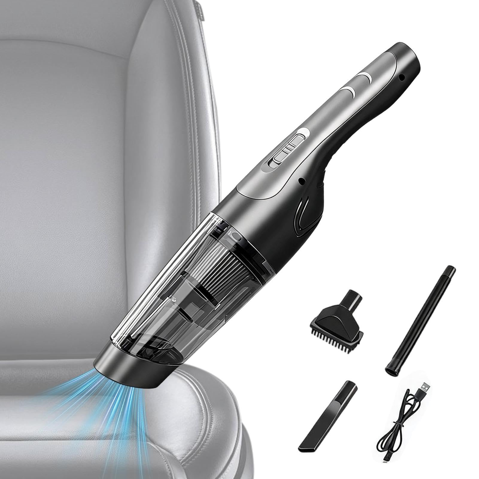 Aspiradora Coche Portátil Inalámbrica Soplador De Mano Ligero Potente | Aspiradora Portátil Para Coche Para Pelo De Mascotas, Hogar, Escaleras, Cama, Muebles, Cocina, Dormitorio, Alfombra,
