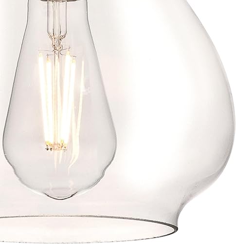 Miniatura 3 de Westinghouse Lighting 6106400 Mini colgante de interior de una sola luz, acabado de níquel cepillado con vidrio transparente