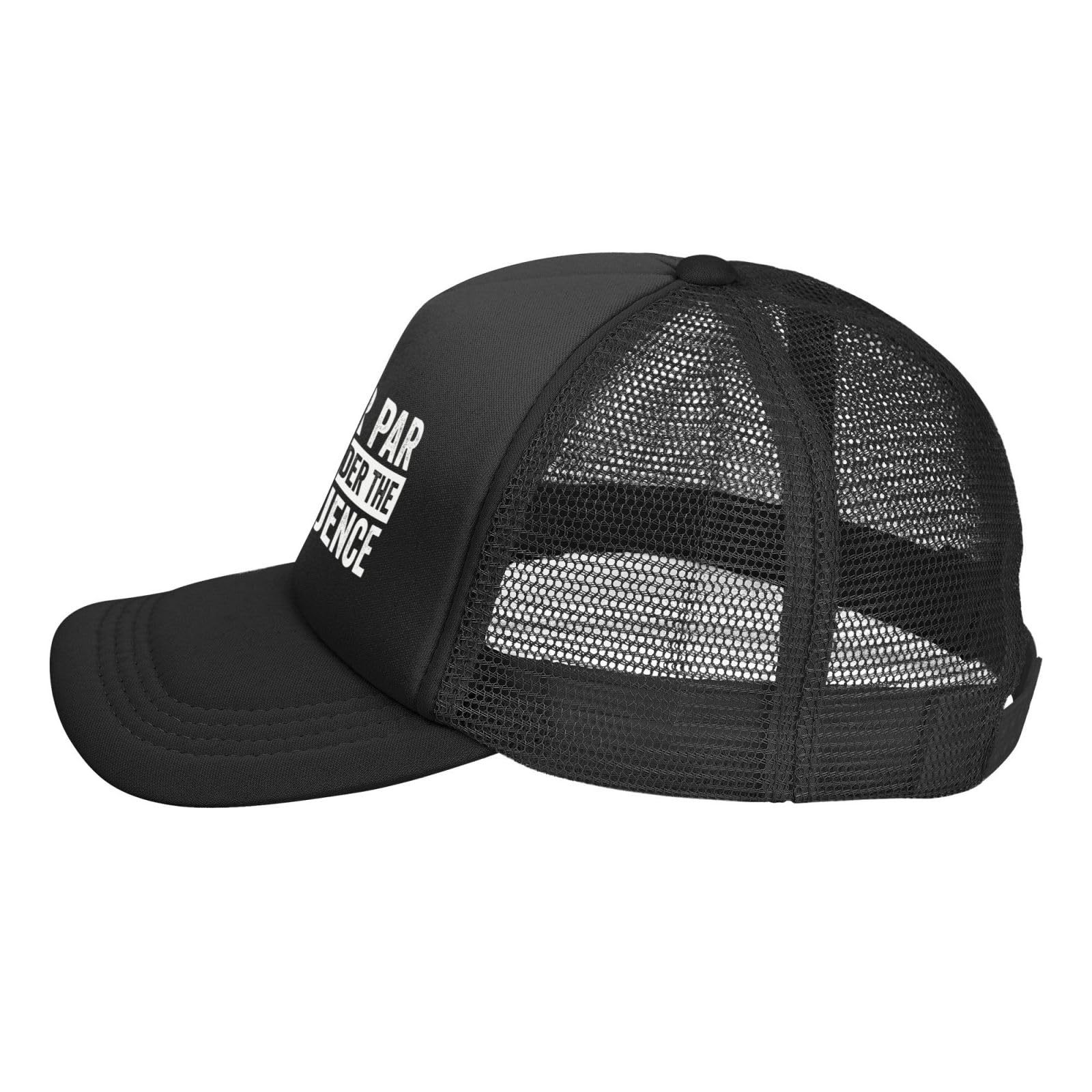 Melbrakin Over Par Under The Influence Hat Adjustable Mesh Baseball Cap Black