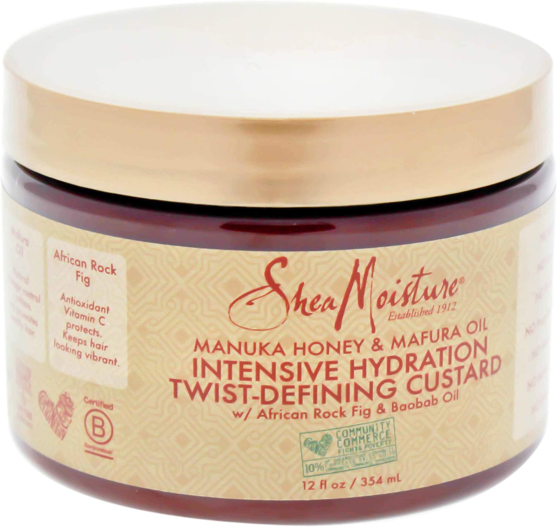 SHEA MOISTUREManuka Honey and Mafura Oil Twist-Defining Custard for Unisex - 12 oz