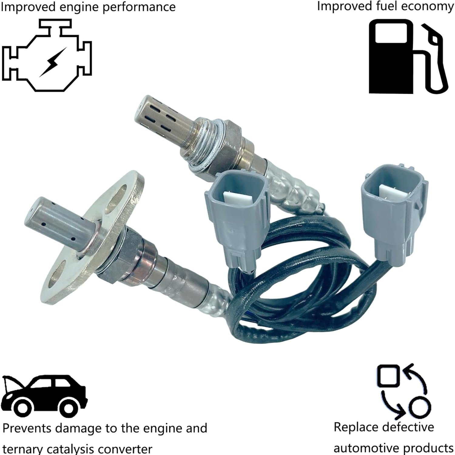 Dropwater 1 Pair Upper and Lower Oxygen O2 Sensors Replacement for Toyota 2001 2002 4Runner,Replaces#234-9002 234-4261,Set of 2pcs