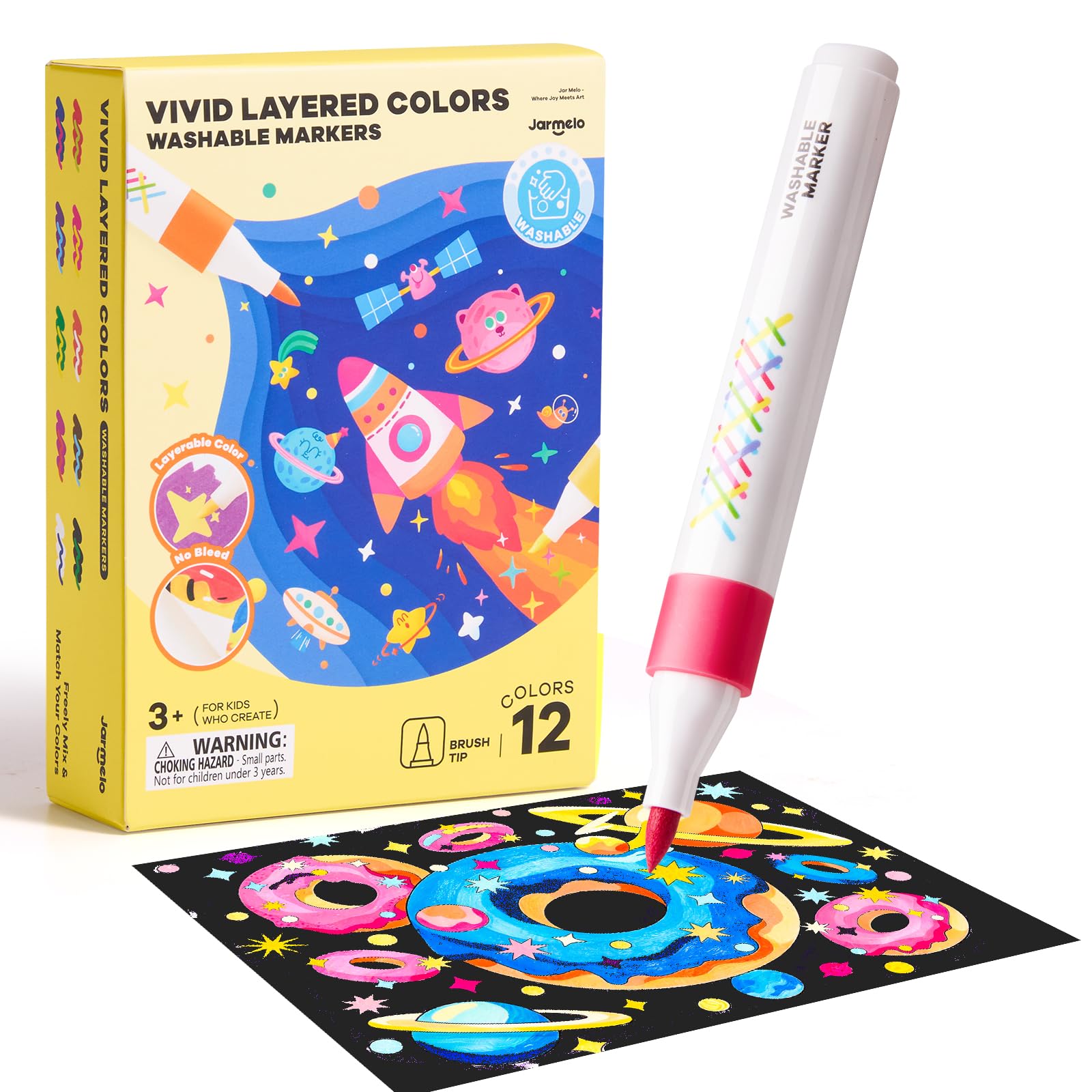 Amazon.com: Jar Melo Super Washable Markers for Kids Age 4-8
