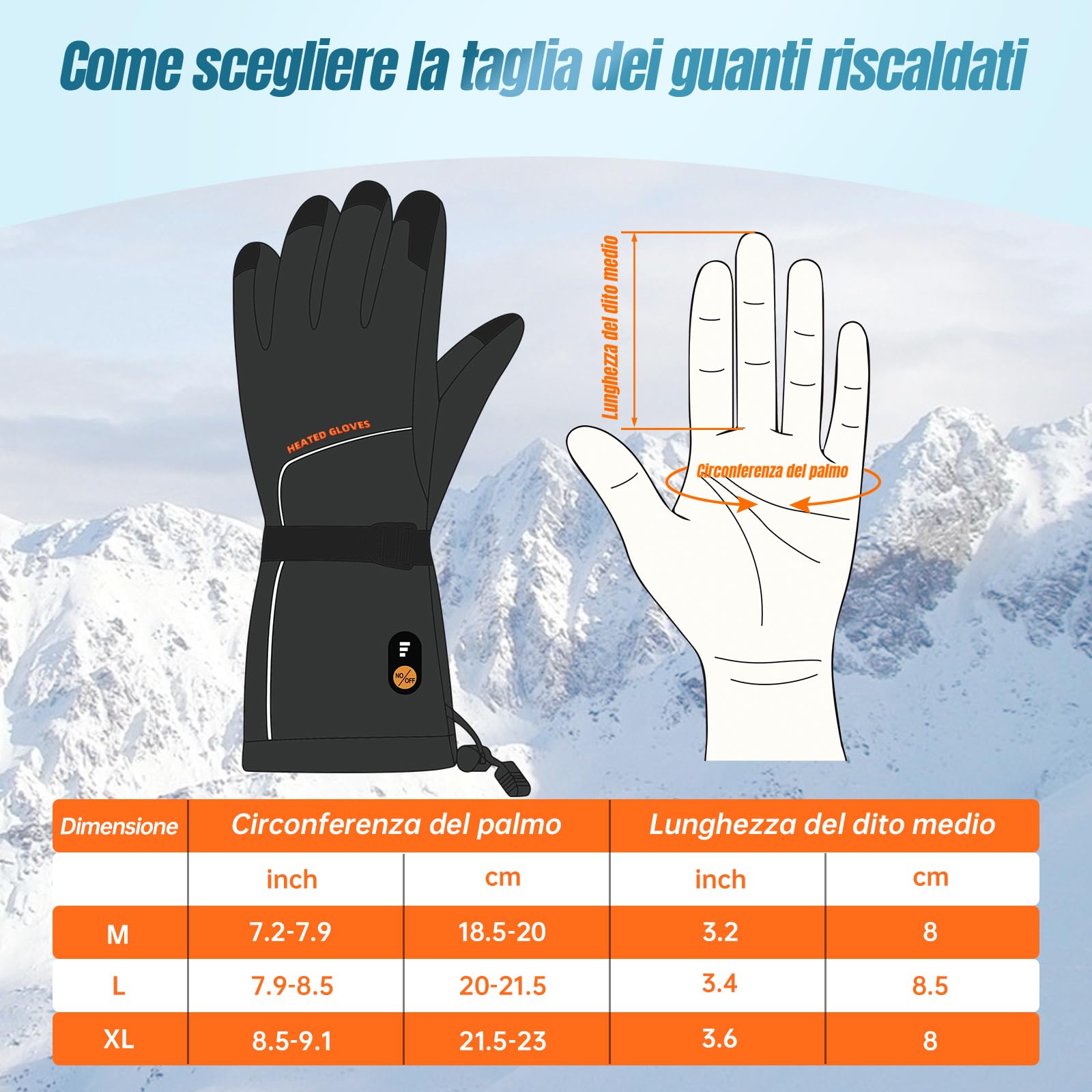 Guanti Riscaldabili Donna Uomo, guanti Riscaldati da 7,4 V con Touchscreen, Impermeabile e Antiscivolo Aggiornato guanti Moto Invernali per Lavori All'aperto, Escursionismo, Caccia, Sci, Raynaud