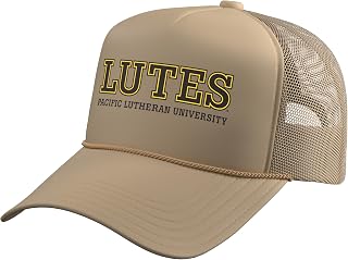 Pacific Lutheran University Lutes Text Logo Trucker Hat with Adjustable Mesh Back
