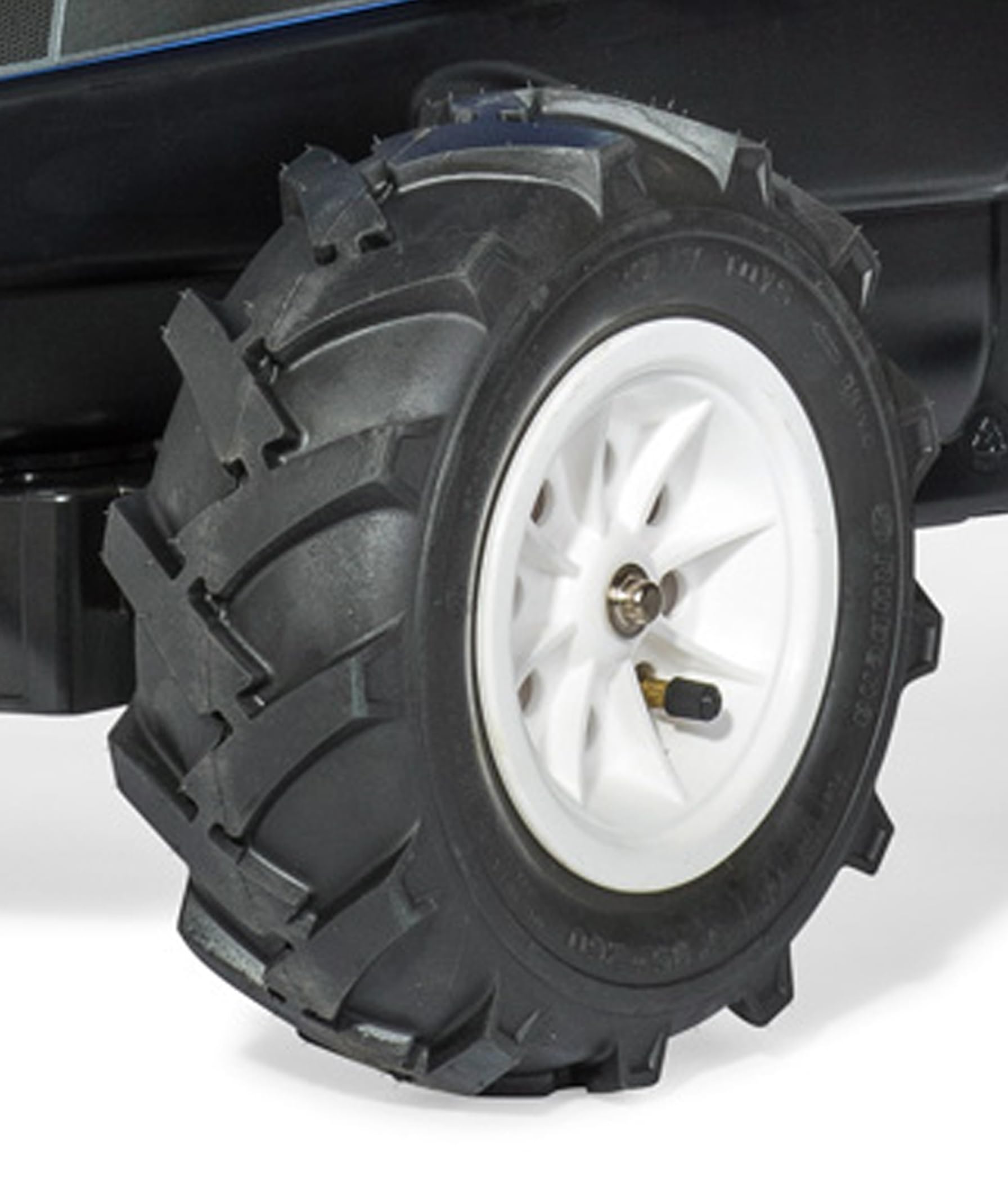 rollytoys New Holland Rolly Toys rollyTrac Trettraktor (für Kinder von 3-8 Jahre, Luftbereifung, Verstellbarer Sitz, Farbe blau/schwarz) 611270, 142 x 81 x 53 cm