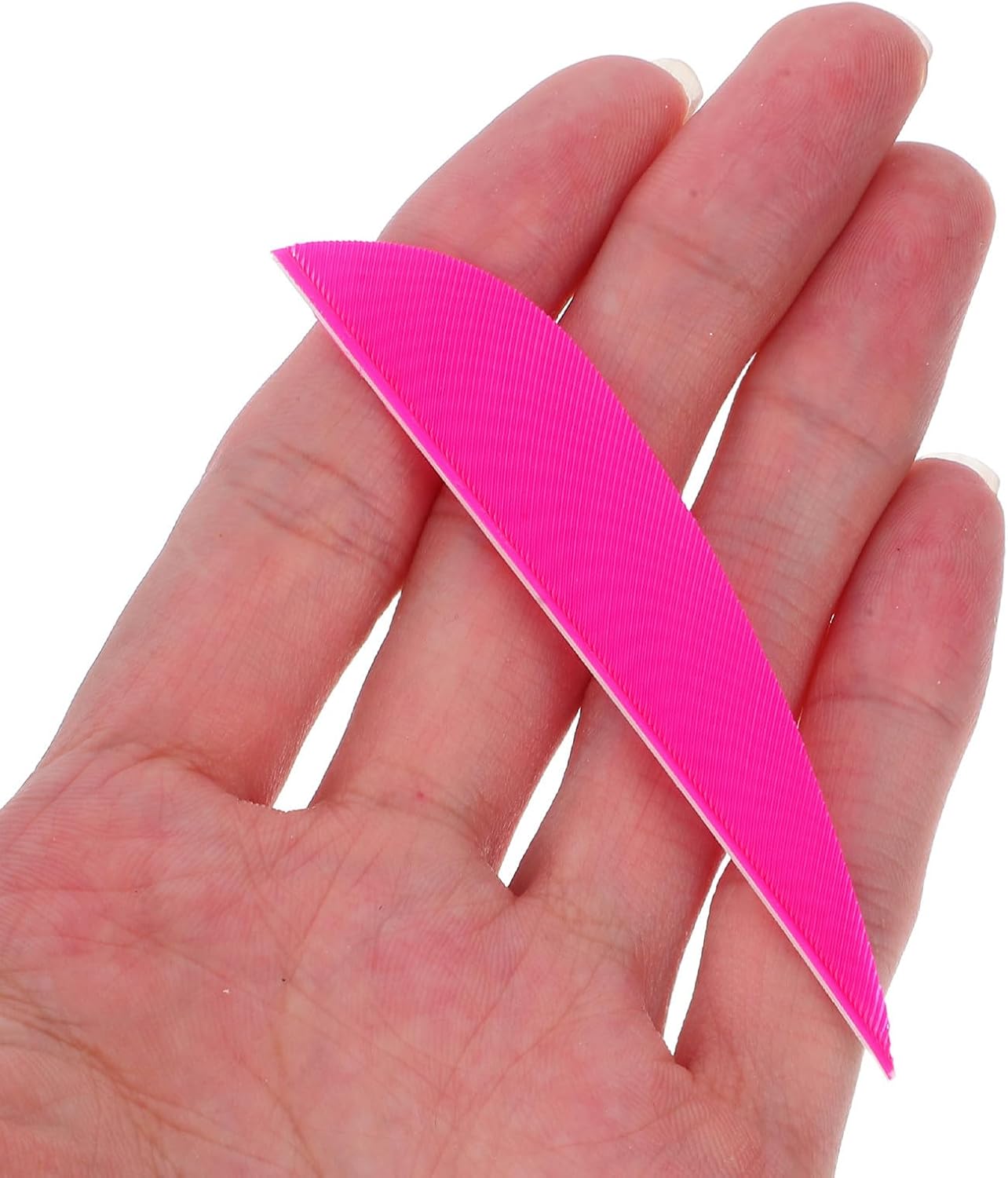 Mikinona 12pcs Real Plume Arrow Fletchings Teardrop Shaped Lightweight Vanes for Archery Competitions and Practice, Boosts Visual Recognition and Enhances Accuracy