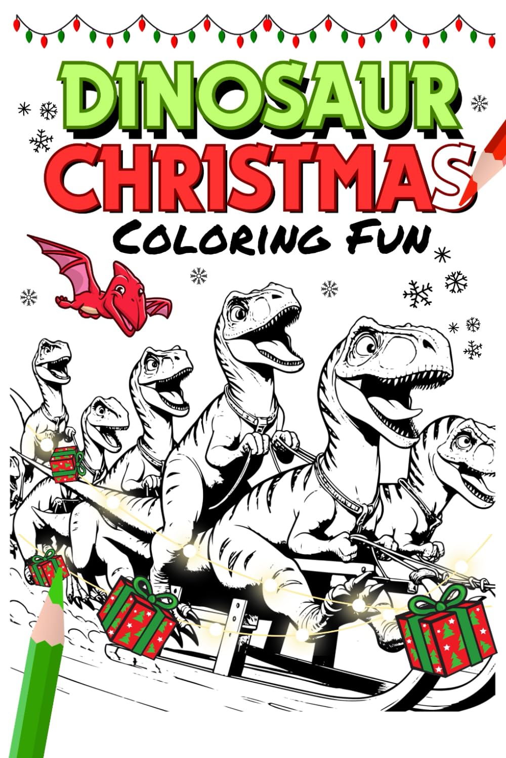 Dino Christmas Coloring Fun